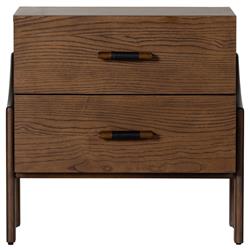 Hadley Rustic Lodge Brown Wood Nightstand