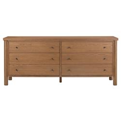 Chris Rustic Lodge Brown Oak Double Dresser