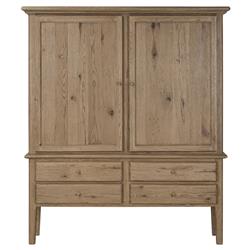 Whitney Rustic Lodge Brown Oak Cabinet
