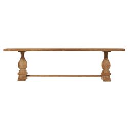 Fynn French Country Natural Reclaimed Teak Outdoor Dining Table - 111&quot;