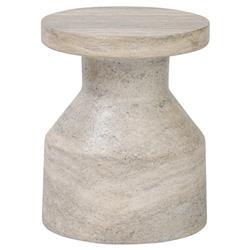 Oberlin Modern Classic Beige Concrete Outdoor End Table