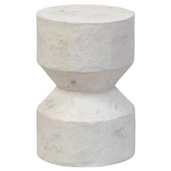 Ellory Modern Cassic Off White Concrete Round Outdoor Drink Table