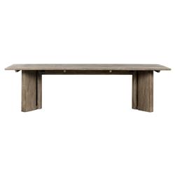 Jonathan Rustic Lodge Grey Teak Outdoor Dining Table - 110&quot;