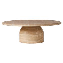 Emilia Modern Classic Sand Beige Concrete Round Outdoor Coffee Table