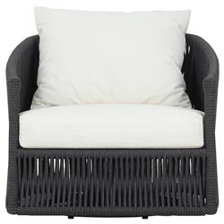 Porter Coastal White Upholstered Bronze Aluminum Outdoor Swivel Chair