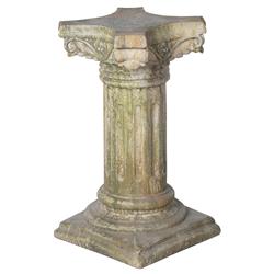 Clementine French Country Antique Classic Garden Plinth Pedestal - 24"