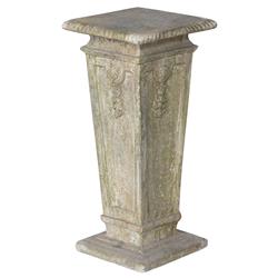 Clementine French Country Antique Square Garden Plinth Pedestal - 24"