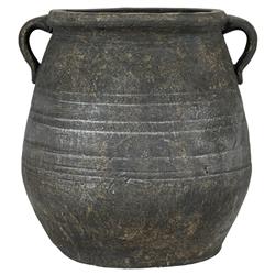 Leith French Country Distressed Grey Terracotta Planter Vase