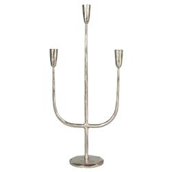 Marcello French Country Silver Iron Candelabra