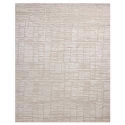 Salem Mid Century Modern White Wool Textured Solid Rug - 4&#39;x6&#39;