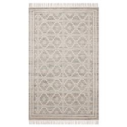 Rivers Coastal Grey Diamond Reversible Jute Rug - 3&#39;6&quot;x5&#39;6&quot;