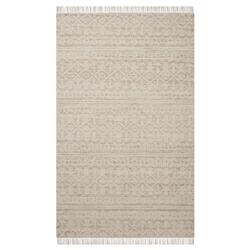 Rivers Coastal Beige Geometric Reversible Jute Rug - 3'6"x5'6"