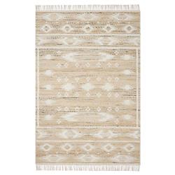 Rivers Coastal Natural Fringed Reversible Jute Rug - 3&#39;6&quot;x5&#39;6&quot;