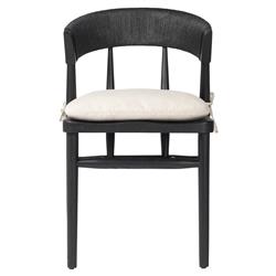 Tanner Updated Traditional Cream Performance Black Oak Dining Chair
