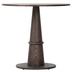 Kane Modern Classic Brown Oak Pedestal Bistro Table - 32&quot;