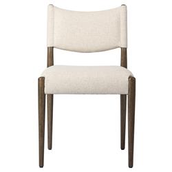 Odelia Modern Classic Cream Performance Brown Wood Dining Chair