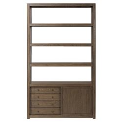Zack Rustic Lodge Brown Oak Wood Bookcase