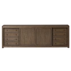 Zack Rustic Lodge Brown Oak Wood Media Console - 78&quot;