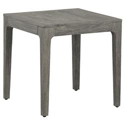 Mavis Coastal Beach Grey Aluminum Square Outdoor End Table