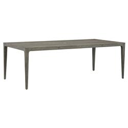 Mavis Coastal Beach Grey Aluminum Rectangular Outdoor Dining Table - 88"