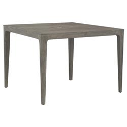Mavis Coastal Beach Grey Aluminum Square Outdoor Dining Table - 44"