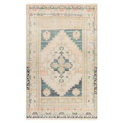 Belinda Global Bazaar Beige Wool Oushak Patterned Rug - 3'6"x5'6"