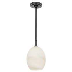 Artemis Modern Glass Shade Oil Rubbed Bronze Single Pendant