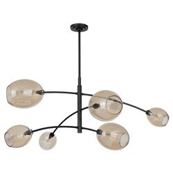 Artemis Glass Shade Oil Rubbed Bronze Sputnik Chandelier