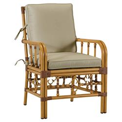 Myrah Coastal Beach Sand Sunbrella Aluminum Outdoor Dining Arm Chair