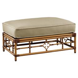 Myrah Coastal Beach Sand Sunbrella Aluminum Rectangular Outdoor Ottoman