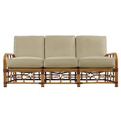 Myrah Coastal Beach Sand Sunbrella Aluminum Outdoor Sofa - 78&quot;