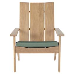 Ashland Green Sunbrella Natural Teak Outdoor Adirondack Chair