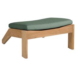 Ashland Green Sunbrella Natural Teak Outdoor Adirondack Ottoman