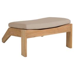 Ashland Beige Sunbrella Natural Teak Outdoor Adirondack Ottoman