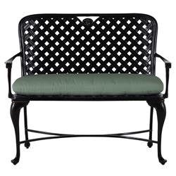 Provance Green Sunbrella Ancient Earth Black Outdoor Bench