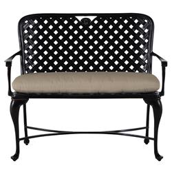 Provance Beige Sunbrella Ancient Earth Black Outdoor Bench