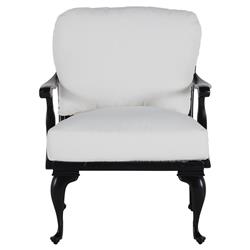 Provance White Sunbrella Earth Black Outdoor Lounge Chair