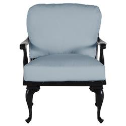 Provance Blue Sunbrella Ancient Earth Black Outdoor Lounge Chair