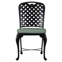 Provance Green Sunbrella Ancient Earth Black Outdoor Dining Chair