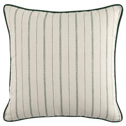 Franca French Green Striped Indoor Outdoor Throw Pillow - 20x20