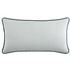 Presley Coastal Light Blue Pinstripe Indoor Outdoor Lumbar Pillow - 12x20