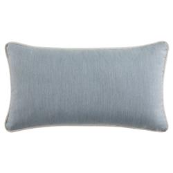 Averie Modern Classic Blue Indoor Outdoor Lumbar Pillow - 14x24