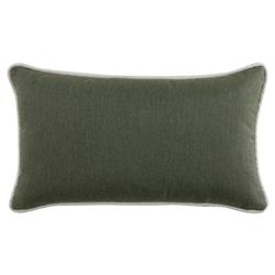 Averie Modern Classic Green Indoor Outdoor Lumbar Pillow - 14x24