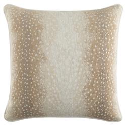 Faye Modern Beige Animal Print Indoor Outdoor Throw Pillow - 20x20