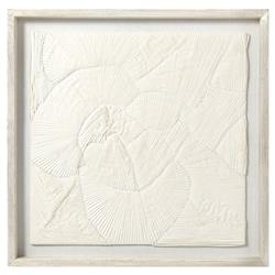 Palecek Cambria Modern Classic Cream Abstract White Frame Mixed Media - 36x36