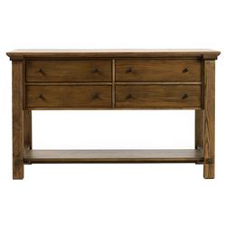 Gavin Rustic Brown Oak Rectangular Kitchen Island - 60"