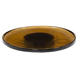 Suz Amber Cast Glass Lazy Susan