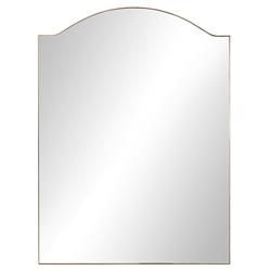 Alexis Industrial Antique Brass Stainless Steel Rectangular Floor Mirror