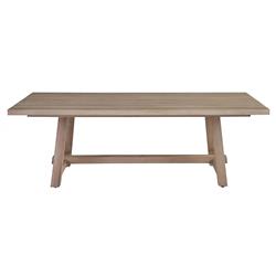 Sophia Coastal Beach Brown Teak Rectangular Outdoor Dining Table - 84&quot;
