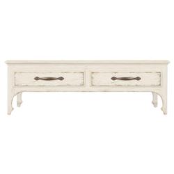 Asher French Country Cream Oak Rectangular Storage Coffee Table